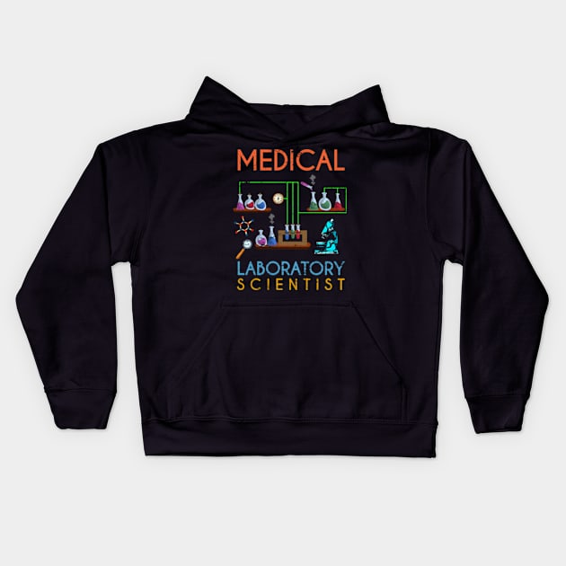 Lab Technologist Science Geek Medical Laboratory Scientist Kids Hoodie by Sink-Lux